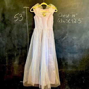 Vintage Tool and Flowers Lilac Sleeveless Full Length Dress